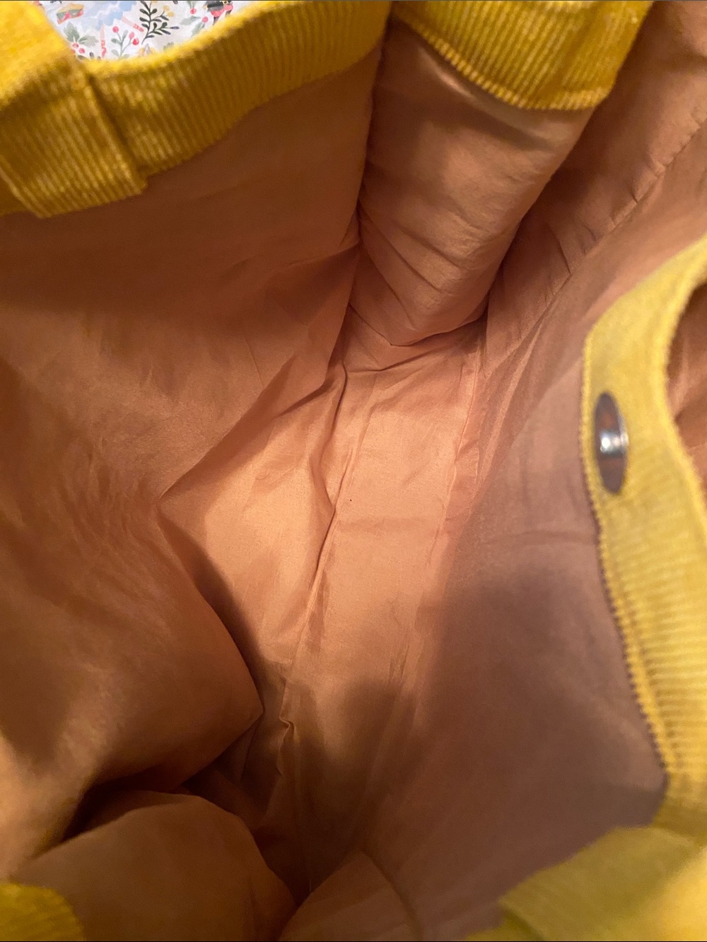 LETU Yellow Corduroy Crossbody Tote Bag Front Pocket Shoulder Purse - Picture 9 of 9